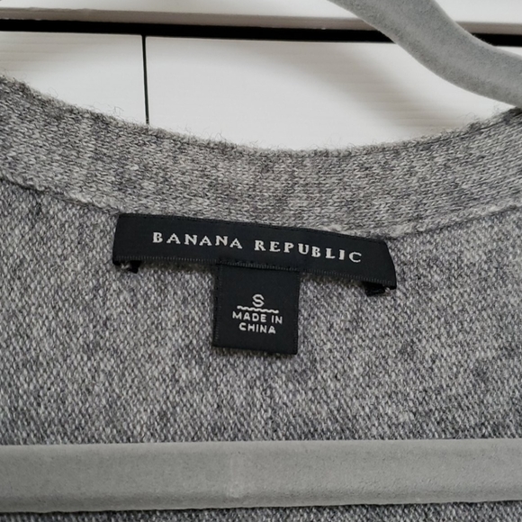 Banana Republic gray wool button front vest small euc - Picture 2 of 6